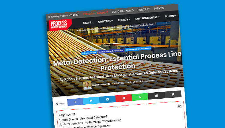 Metal Detection Essential Process Line Protection News Release