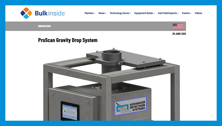 Bulk Inside News on ProScan Gravity Drop Metal Detector