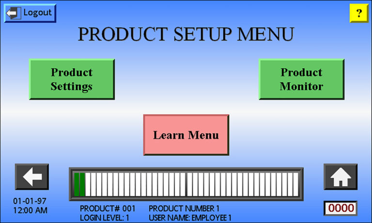 ProScan Metal Detector Display Menu