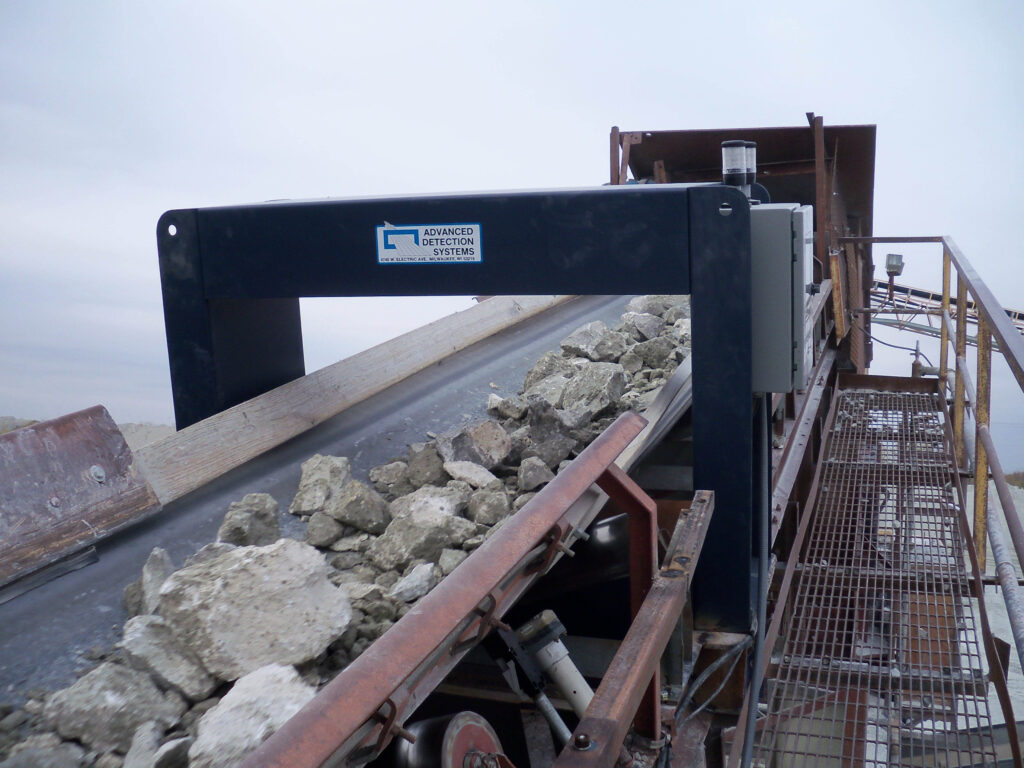 Conveyor Belt Metal Detector at Stone Quarry
