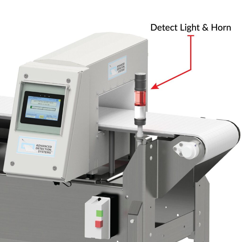Food Metal Detector Conveyor System with Detection Light & Horn