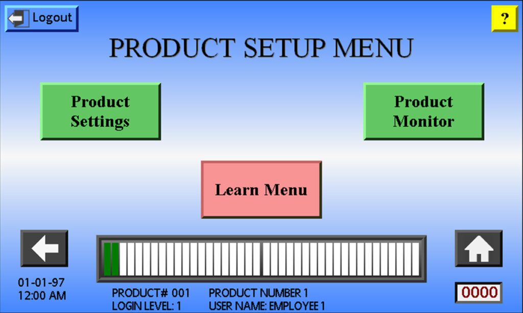 Metal Detector Touchscreen Product Monitor