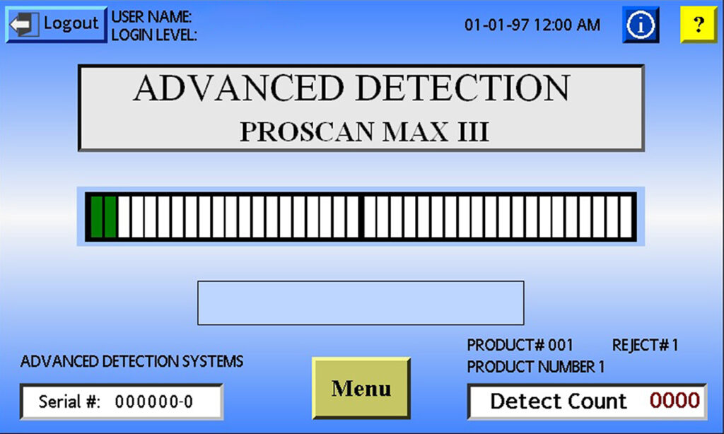 ProScan Metal Detector Touchscreen